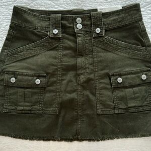 AE corduroy dark army green miniskirt